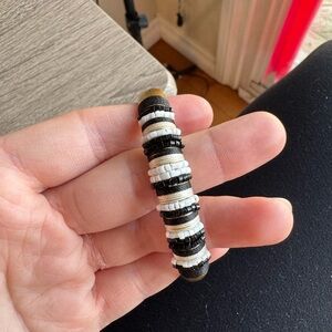 Black and White Beaded Bracelet
